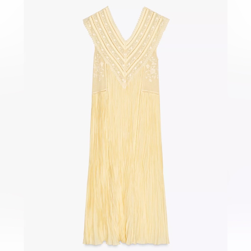 ZW Collection Embroidered Pleated Dress NWOT ($119)